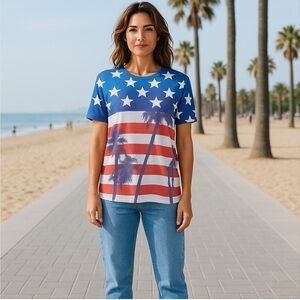 Urban pipeline cute patriotic top!